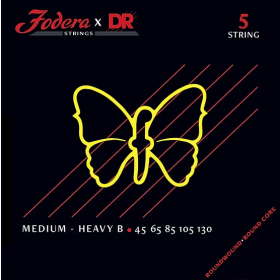 Fodera x DR Strings Bass Stainless Steel Medium - Heavy B - 5 String