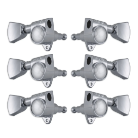 Grover Rotomatics 18:1 Gear Ratio 102-18 Series Chrome Set 3+3 - Keystone Buttons