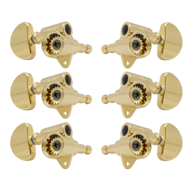 Grover Original Milk Bottle Style Rotomatics 102V Series Gold Set 3+3 - Clear Cap