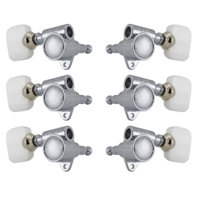 Grover Original Milk Bottle Style Rotomatics Chrome 120V Series Set 3+3 - Pearloid Buttons