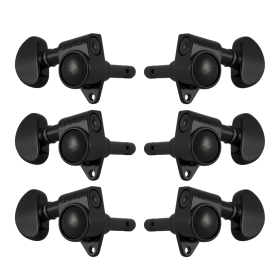 Grover Original Locking Rotomatics 106 Series Black Chrome Set 3+3