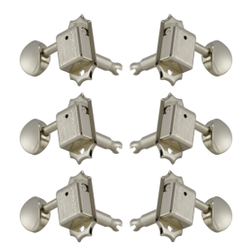 Grover Deluxe 133 Series Nickel Set 3+3 - Metal Buttons