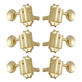 Grover Vintage Deluxe 136 Series Gold Set 3+3 - Metal Buttons