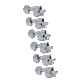 Grover Mid-Size Rotomatics 205-18 Series Chrome Set 6-in-Line - Left Handed