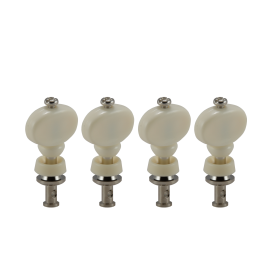 Grover Champion 2 Series Nickel Ukulele Set 4 - White Buttons