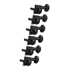 Grover Mid-Size Rotomatics 305 Series Black Chrome 6-in-Line