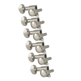 Grover Mid-Size Locking Rotomatics 406 Series Nickel Set 6-in-Line - Left Handed