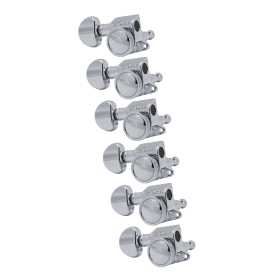 Grover Mid-Size Roto-Grip Locking Rotomatics 505 Series Chrome Set 6-in-Line - Left Handed