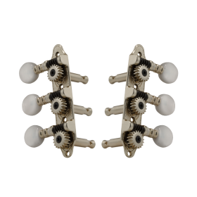 Grover Mini Sta-Tite 608 Series Nickel Set 3+3 On Plate