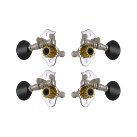 Grover Sta-Tite Ukulele 9 Series Chrome Pegs Set of 4 - Black Buttons