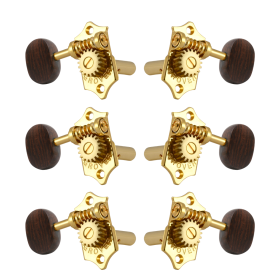 Grover Sta-Tite 18:1 Horizontal 97 Series Gold Set 3+3 - Rosewood Buttons