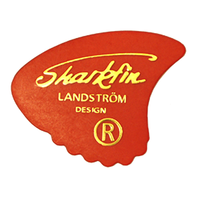 Sharkfin Pick - Goldprint Soft Red - 25 Pack