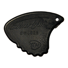 Sharkfin Pick - Relief Super Hard Black - 25 Pack