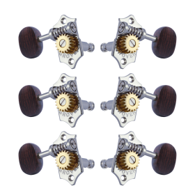 Grover Sta-Tite 18:1 Vertical 97 Series Chrome Set 3 + 3 - Rosewood Buttons