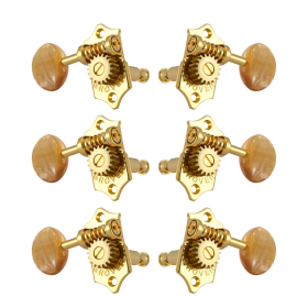 Grover Sta-Tite 18:1 Vertical 97 Series Gold Set 3 + 3 - Acrylic Buttons