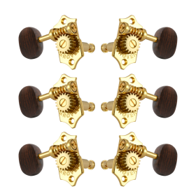 Grover Sta-Tite 18:1 Vertical 97 Series Gold Set 3 + 3 - Rosewood Buttons