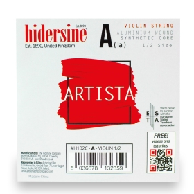 Hidersine Artista Violin A String – Aluminium Wound, Synthetic Core – 1/2 Size