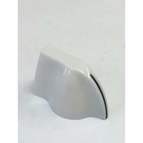 Mini Chicken Head Knob White with Black Pointer- Spline shaft