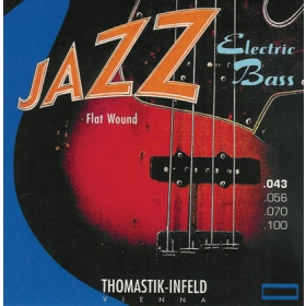 Thomastik Jazz Bass Strings SET. Flatwound. 4 String. Gauge 43-100