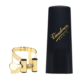 Vandoren Ligature & Cap Soprano Sax Gold M/O+Plastic