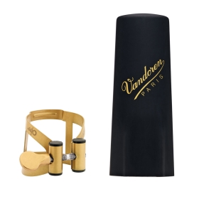 Vandoren Ligature & Cap Alto Sax Aged Gold M/O+Plastic