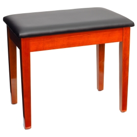 Montford Storage Piano Stool - Gloss Teak Finish