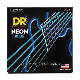 DR Strings Hi-Def Neon Blue Electric Light