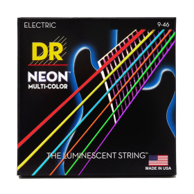 DR Strings Neon Multi-Colour Electric Light to Medium