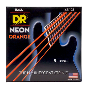 DR Strings Hi-Def Neon Orange Bass Medium 5 String