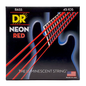 DR Strings Hi-Def Neon Red Bass Medium
