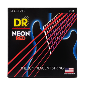 DR Strings Hi-Def Neon Red Electric Light Heavy