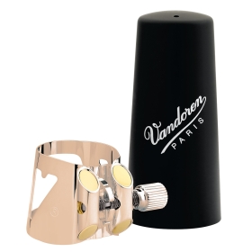 Vandoren Ligature & Cap Optimum Clarinet Bb Pink Gold & Plastic Cap