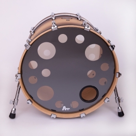 Attack Drumheads Orbit Black Bass Drum 22” - Ported