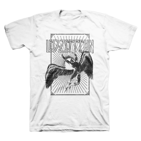 Led Zeppelin T-Shirt Large - Icarus Burst White