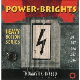 Thomastik Powerbright SET. Heavy Bottom Gauge 0.011 - STEEL TIN PLATED