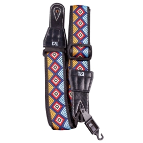 TGI Guitar Strap Woven Cotton Aztec Stitch