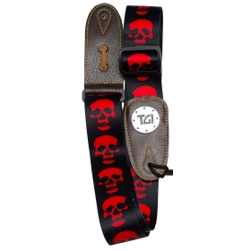 TGI Guitar Strap Skull Black