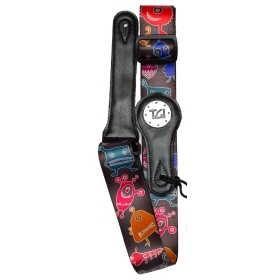 TGI Guitar Strap Aliens Black