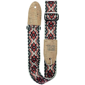 TGI Guitar Strap Woven Cotton Vegan - Red