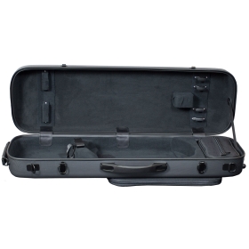 Hidersine Violin Case - Polycarbonate Oblong Carbon Fibre Effect