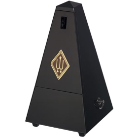 Wittner Metronome. Wooden. Black Highly Polished. With Bell.