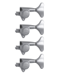 Grover Mini Bass 144 Series Chrome Set 4-in-Line