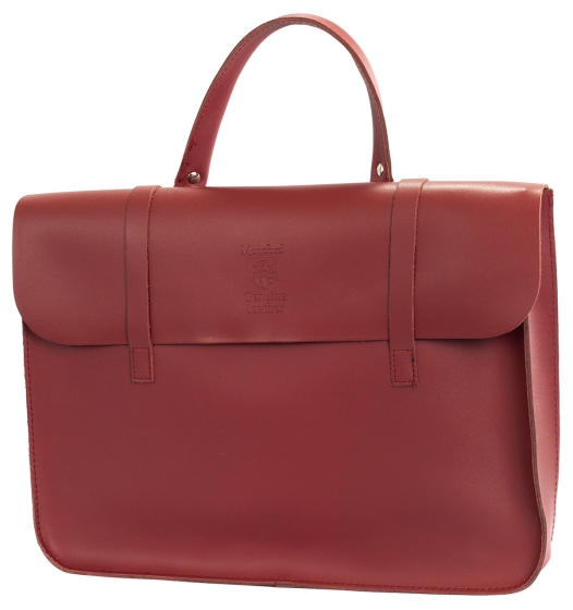 Montford Leather Music Case - Wine Red