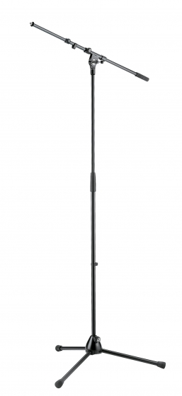 K&M MicrophoneStand Extendable Boom Topline Compact Black