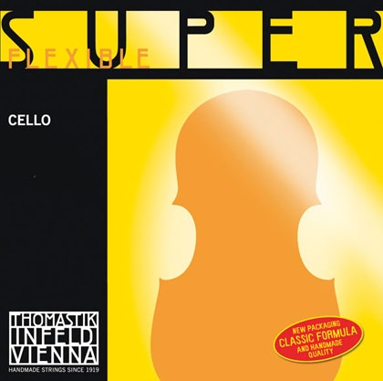 SuperFlexible Cello String D. Chrome Wound 4/4