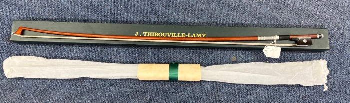 J. Thibouville-Lamy Master Bow - Joseph Alfred Lamy Style with 925 Silver, Striped Lapping - Violin - B-Stock - CL2303