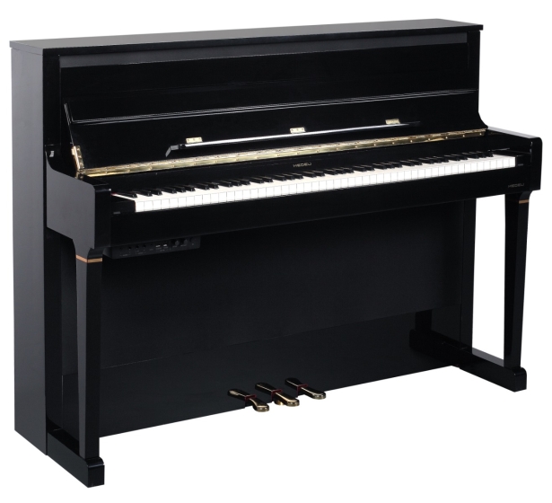 Medeli FORTE Series Digital Upright Piano. 88 Key. Black Gloss