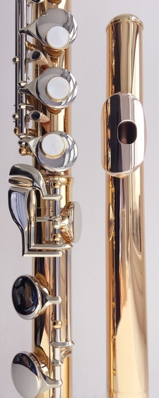 Trevor James Performer Alto Flute Outift. Silver Lip Riser - Copper Body