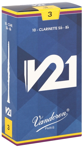 Vandoren Bb Clarinet Reeds 3 V21 (10 BOX)