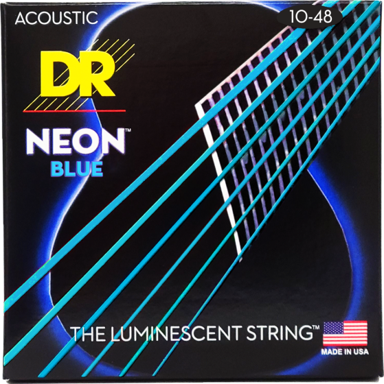 DR Strings Hi-Def Neon Blue Acoustic Extra Light